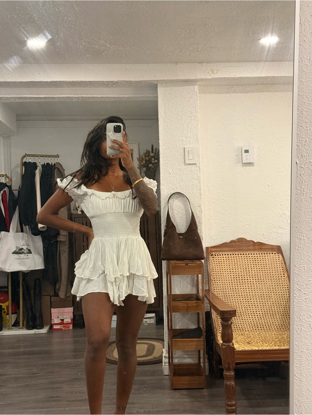 White Mini Romper Size 2
